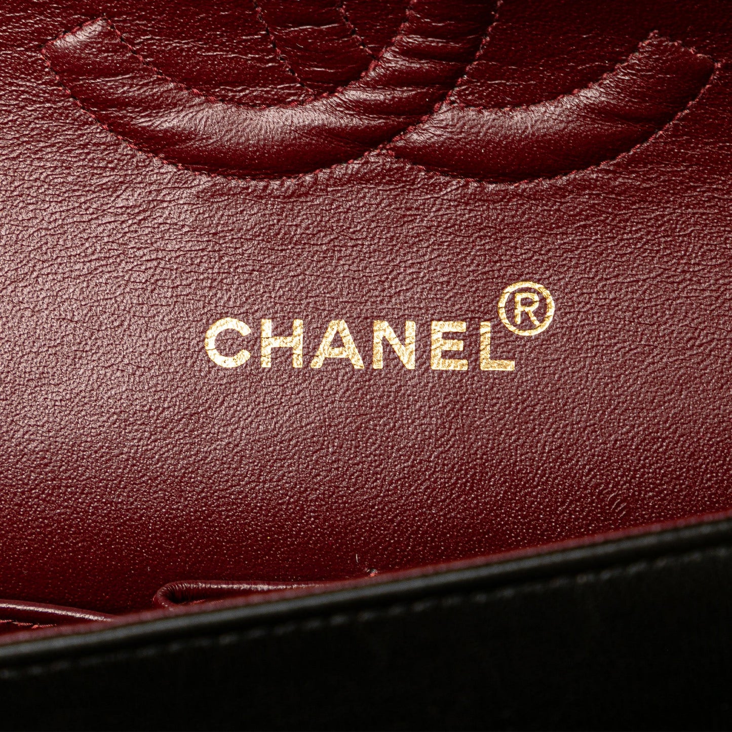 Second hand Chanel Vintage Classic Double Flap Medium Lambskin Leather Matelassè Shoulder Bag Black - Tabita Bags