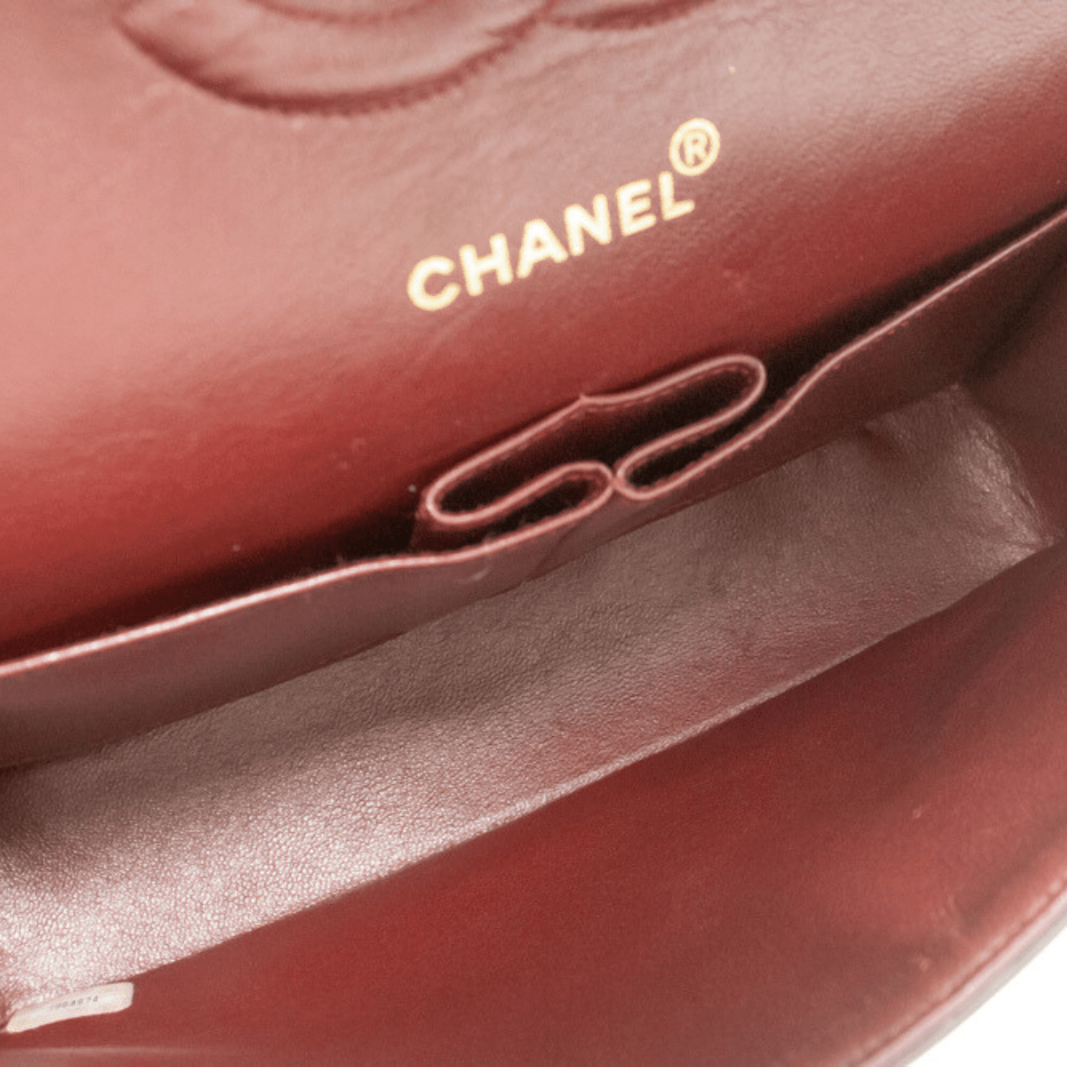 Second hand Chanel Vintage Classic Double Flap Medium Lambskin Leather Matelassè Shoulder Bag Black - Tabita Bags