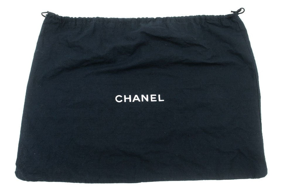 Second hand Chanel Vintage Classic Double Flap Medium Lambskin Leather Matelassè Shoulder Bag Black - Tabita Bags