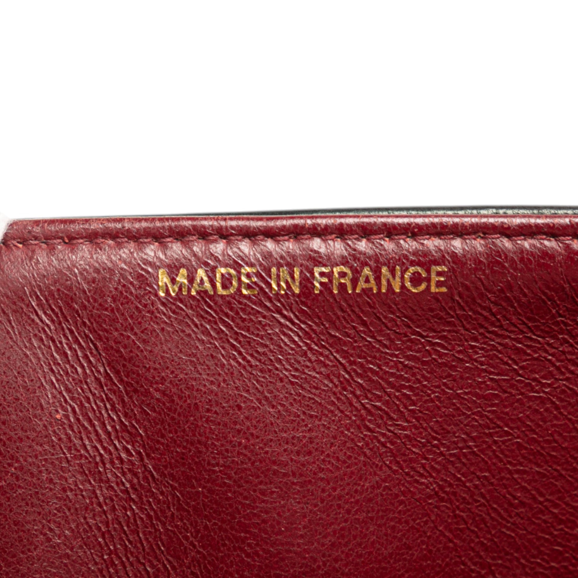 Second hand Chanel Vintage Classic Double Flap Medium Lambskin Leather Matelassè Shoulder Bag Black - Tabita Bags