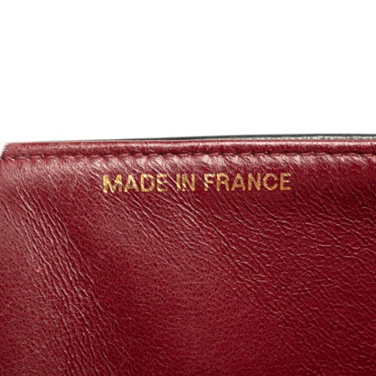 Second hand Chanel Vintage Classic Double Flap Medium Lambskin Leather Matelassè Shoulder Bag Black - Tabita Bags