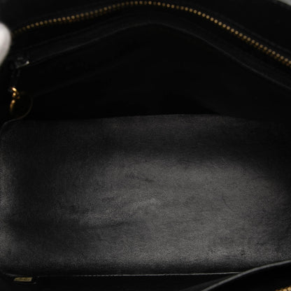 Second hand Chanel Vintage Medallion Caviar Leather Quilted Tote Handbag Black - Tabita Bags