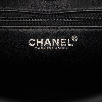 Second hand Chanel Vintage Medallion Caviar Leather Quilted Tote Handbag Black - Tabita Bags