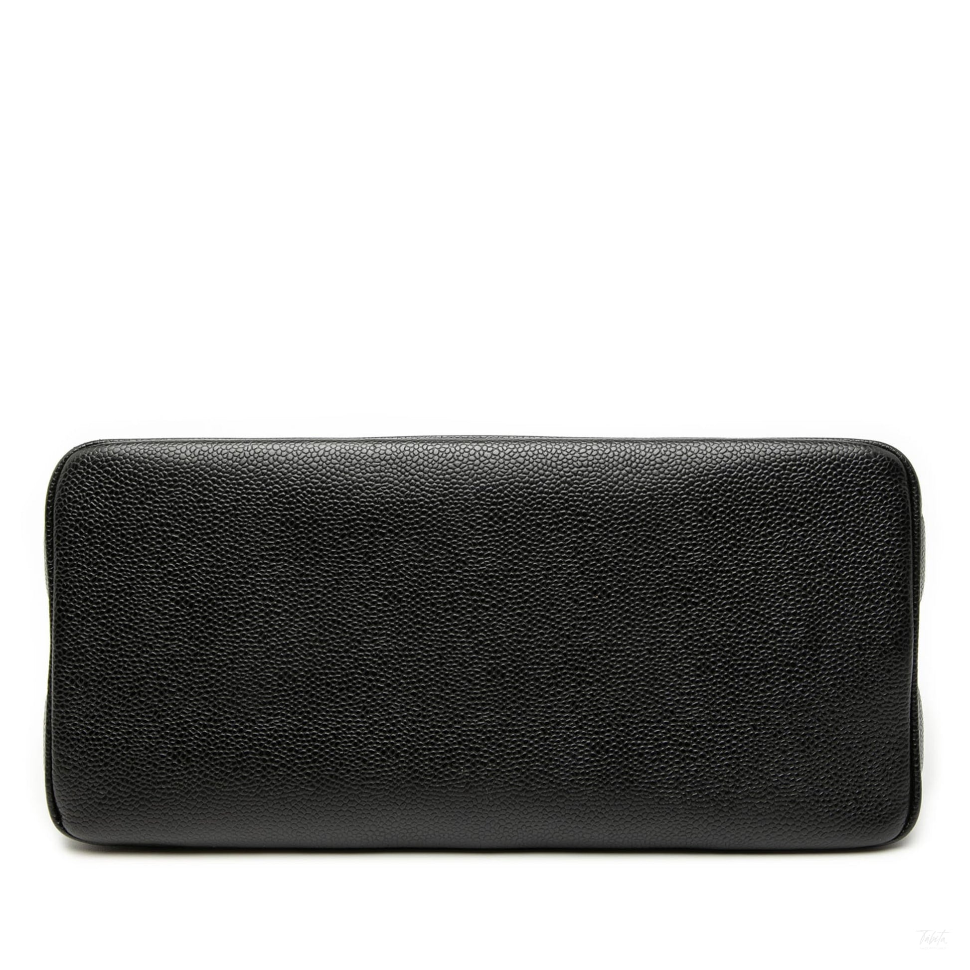 Second hand Chanel Vintage Medallion Caviar Leather Quilted Tote Handbag Black - Tabita Bags