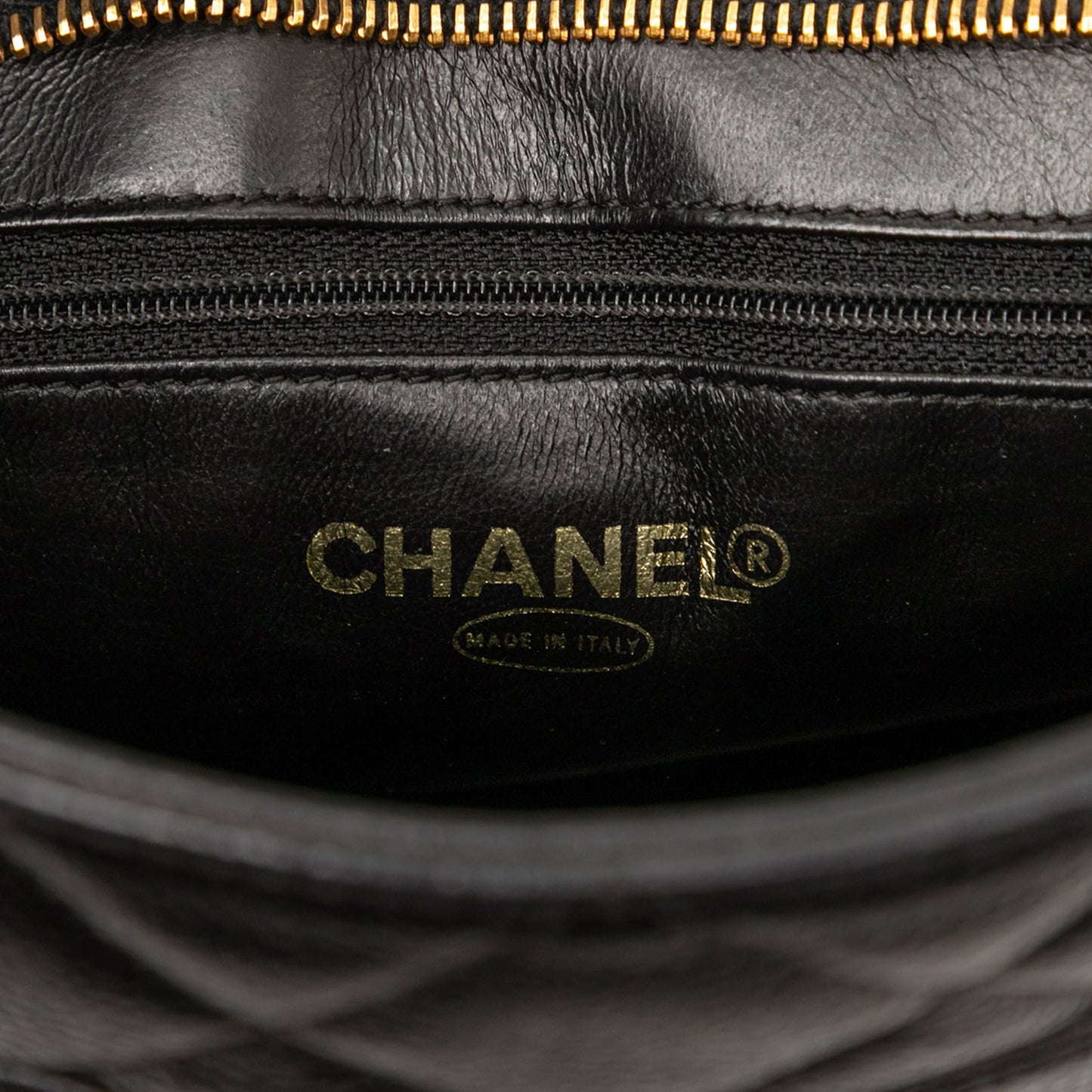 Second hand Chanel Vintage Medallion Caviar Leather Quilted Tote Handbag Black - Tabita Bags