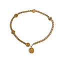 Second hand Chanel Vintage Medallion Metal Reversible Chain Belt 75 Gold - Tabita Bags
