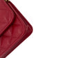 Second hand Chanel WOC Camellia Quilted Caviar Leather Flap Bag Red - Tabita Bags