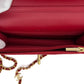 Second hand Chanel WOC Camellia Quilted Caviar Leather Flap Bag Red - Tabita Bags