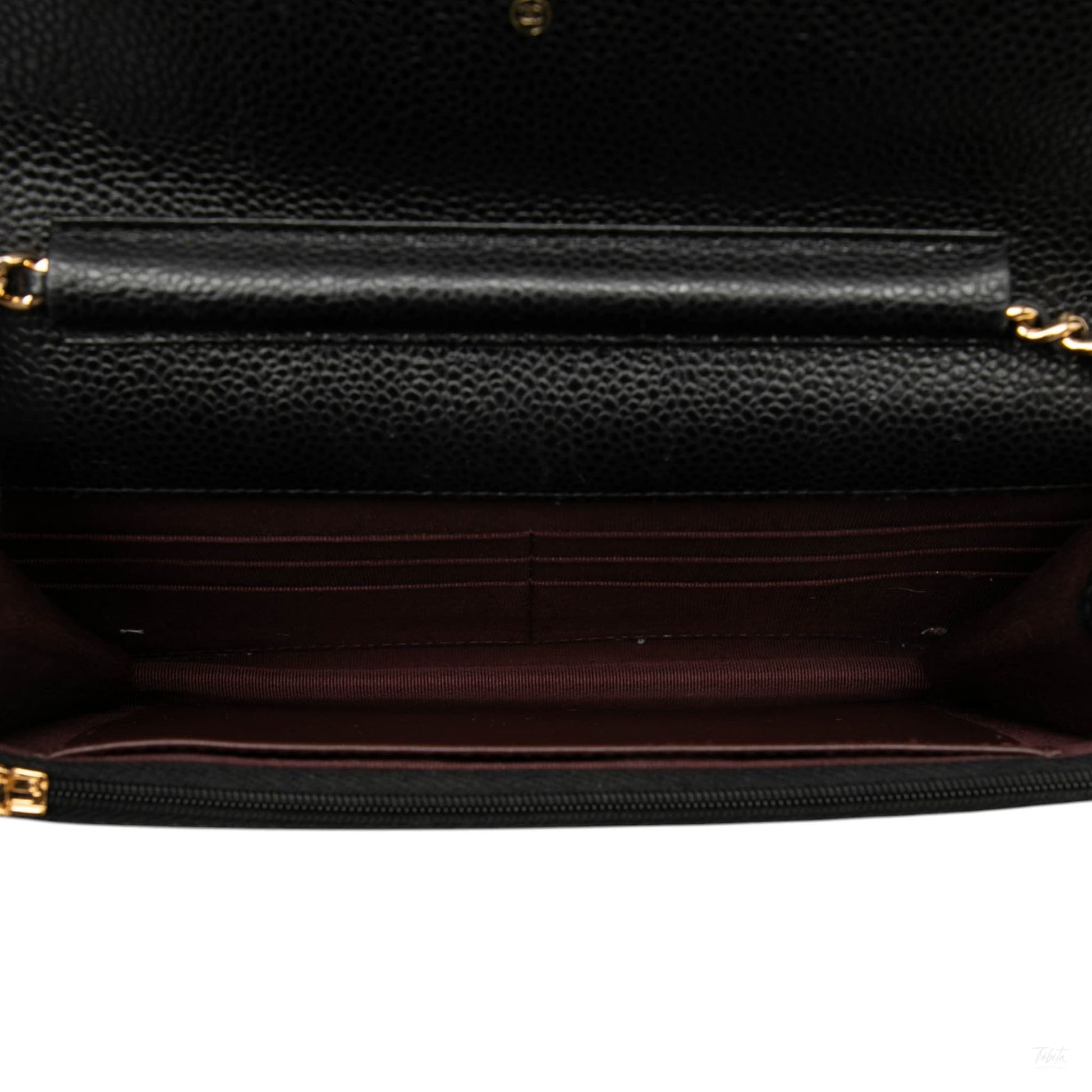 Second hand Chanel WOC Caviar Leather Quilted Flap Crossbody Black - Tabita Bags