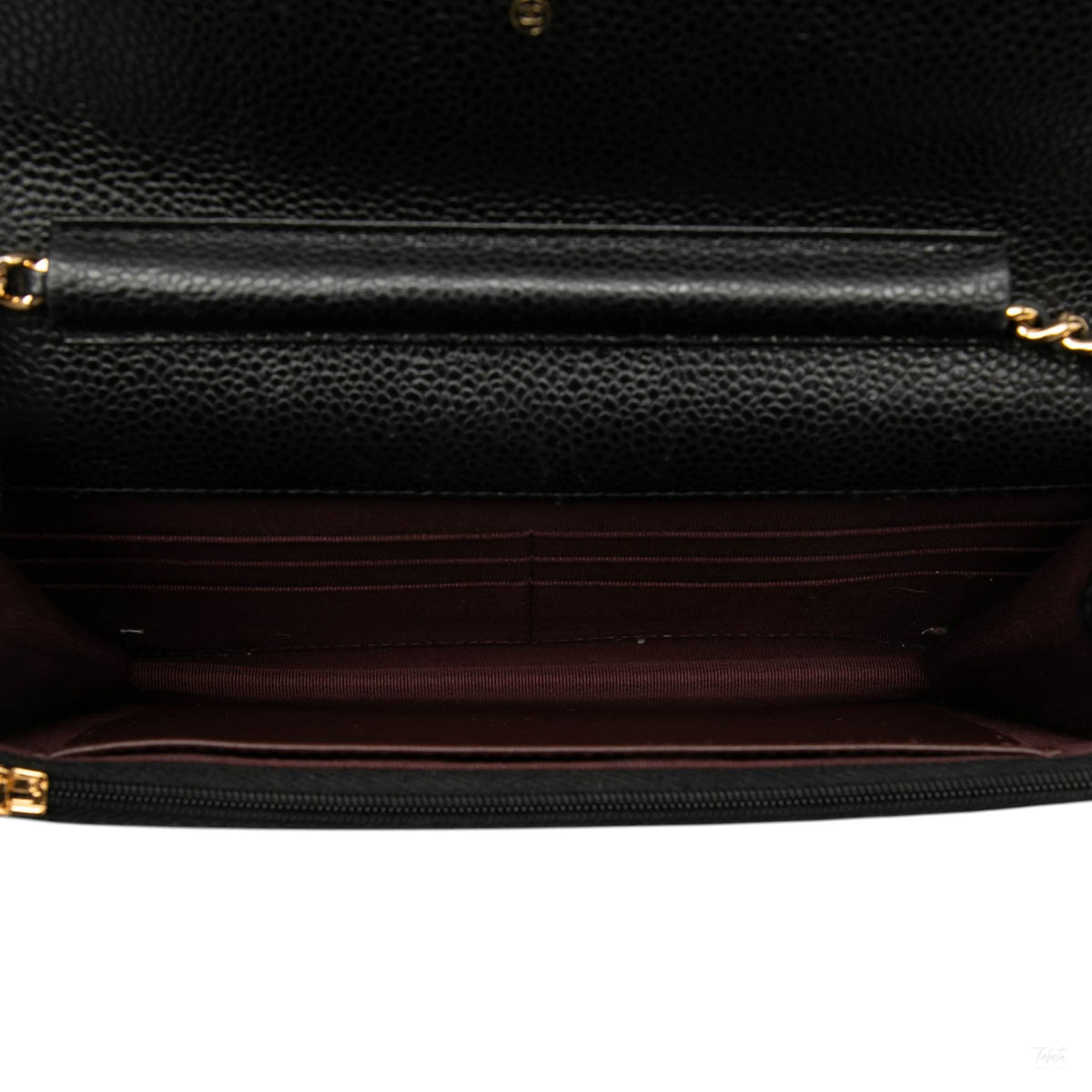 Second hand Chanel WOC Caviar Leather Quilted Flap Crossbody Black - Tabita Bags