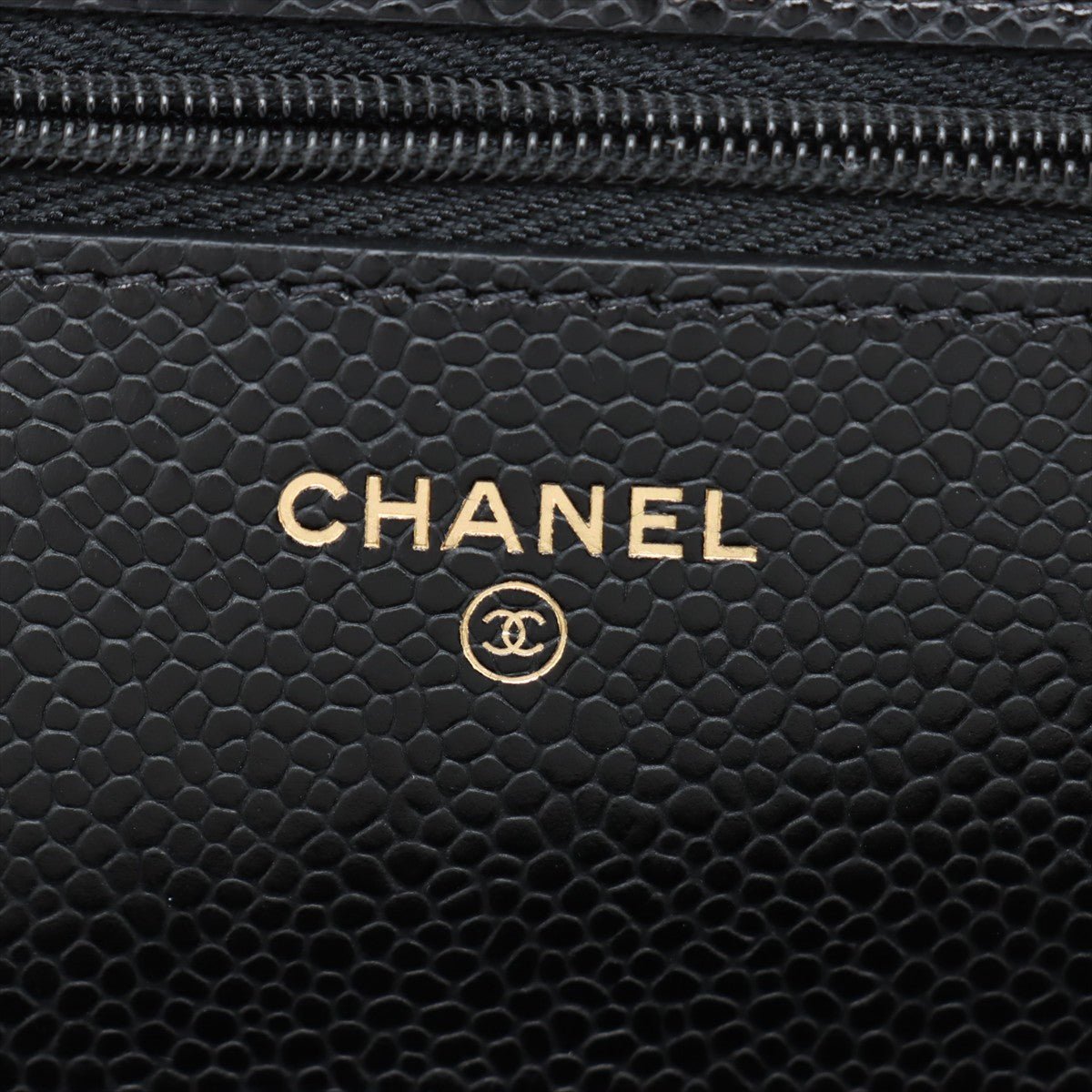 Second hand Chanel WOC Caviar Leather Quilted Flap Crossbody Black - Tabita Bags