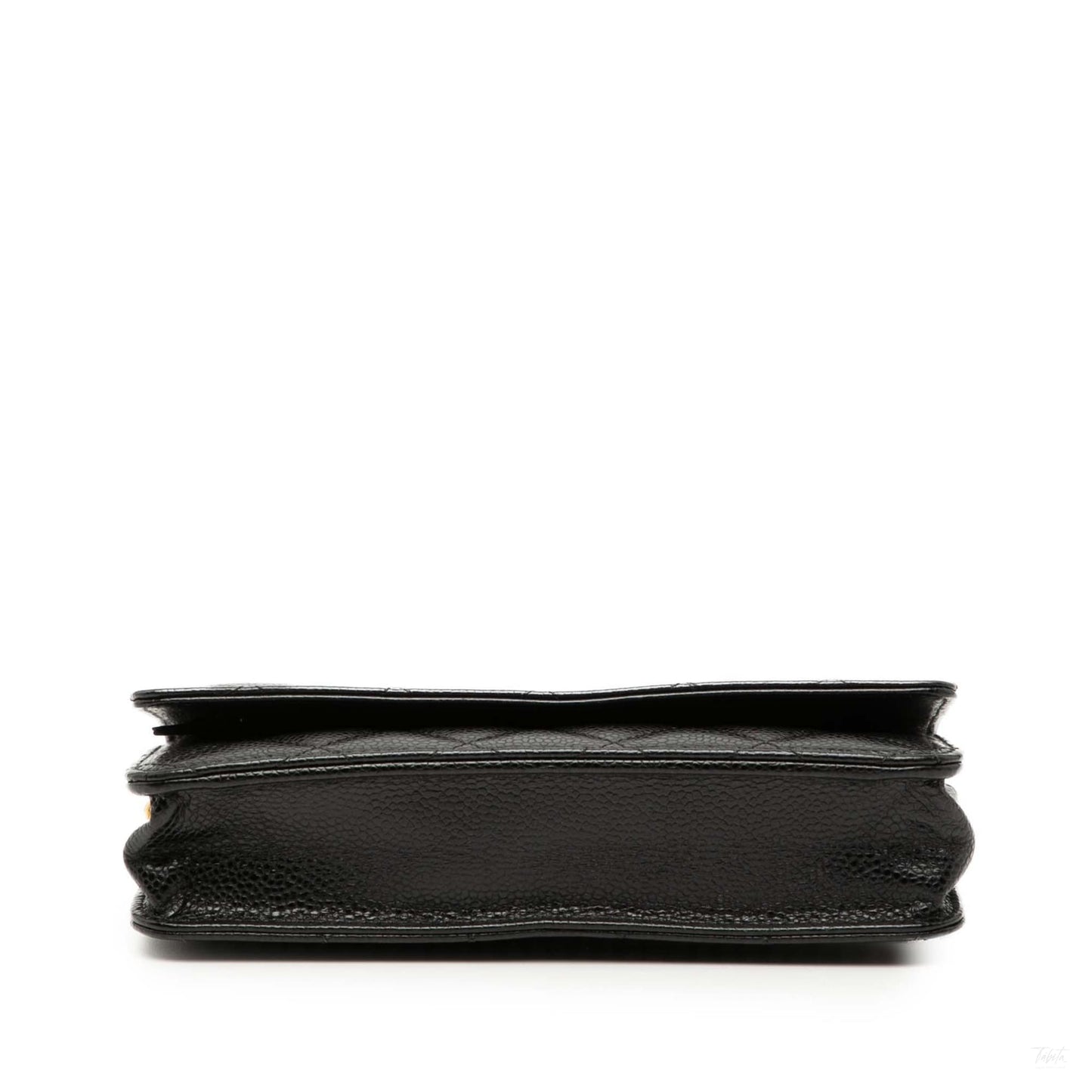 Second hand Chanel WOC Caviar Leather Quilted Flap Crossbody Black - Tabita Bags