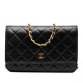 Second hand Chanel WOC Caviar Leather Quilted Flap Crossbody Black - Tabita Bags