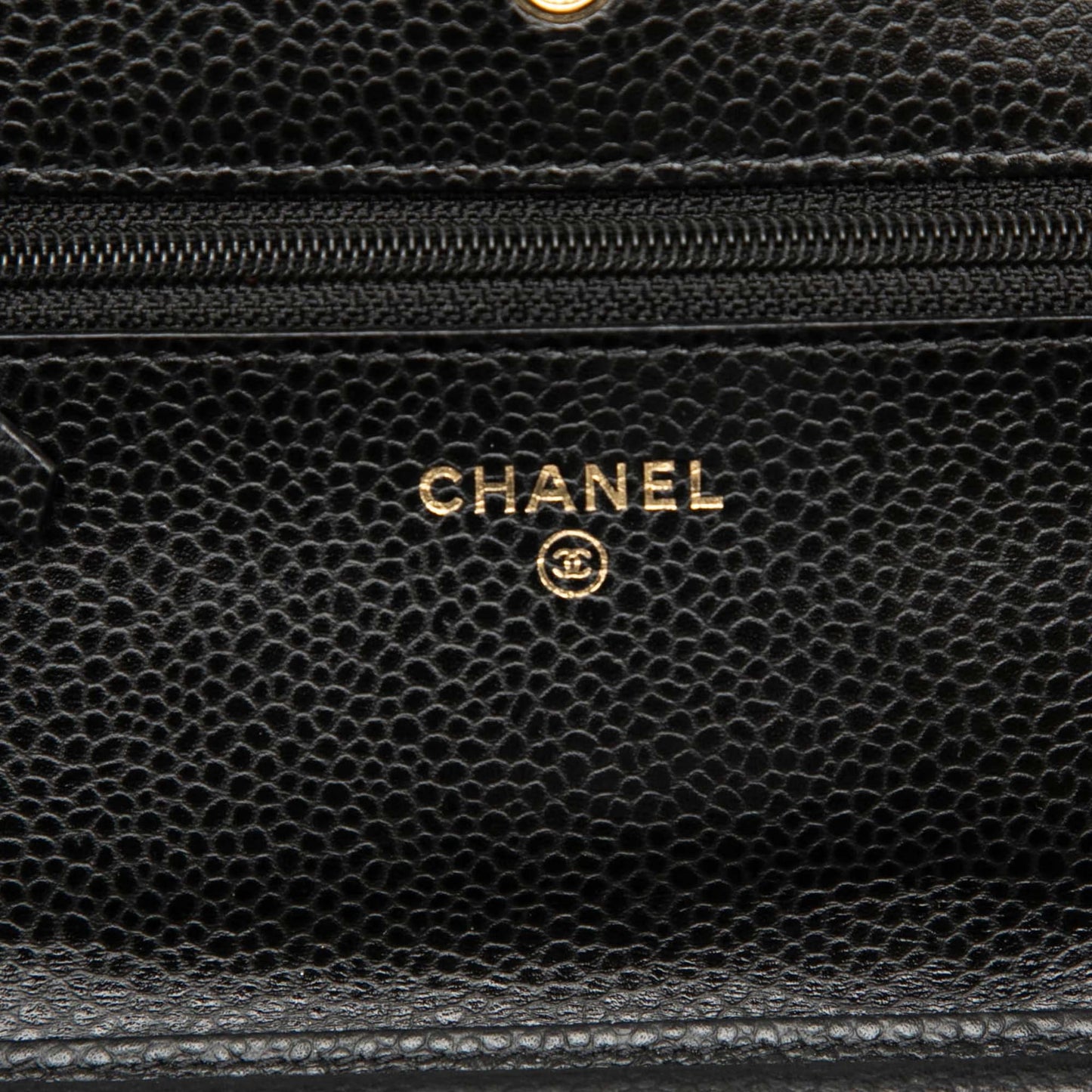 Second hand Chanel WOC Caviar Leather Quilted Flap Crossbody Black - Tabita Bags