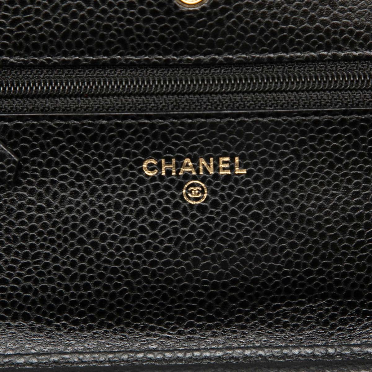 Second hand Chanel WOC Caviar Leather Quilted Flap Crossbody Black - Tabita Bags