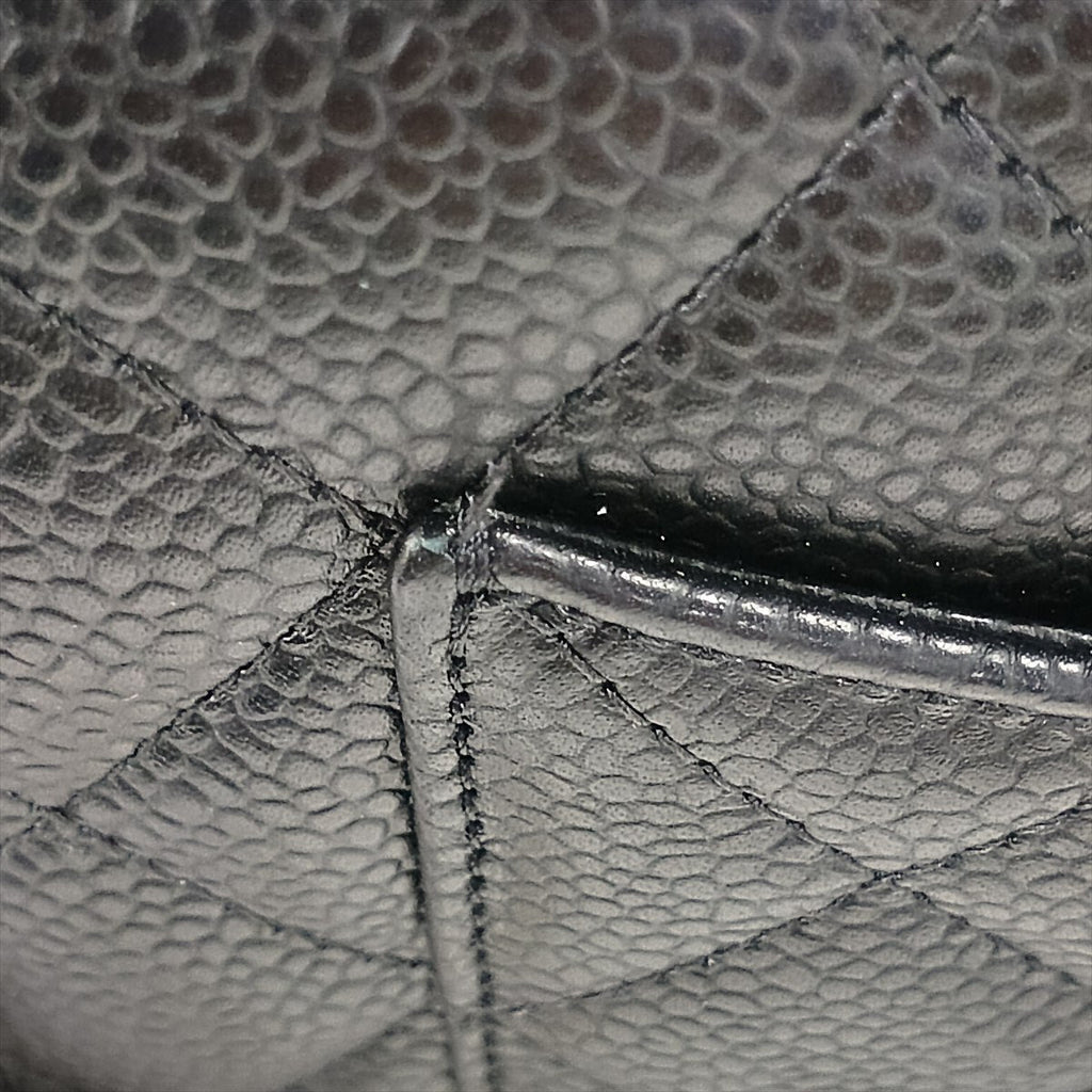 Second hand Chanel WOC Caviar Leather Quilted Flap Crossbody Black - Tabita Bags
