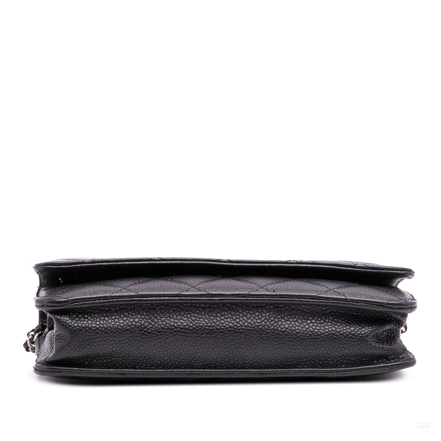 Second hand Chanel WOC Caviar Leather Quilted Flap Crossbody Black - Tabita Bags