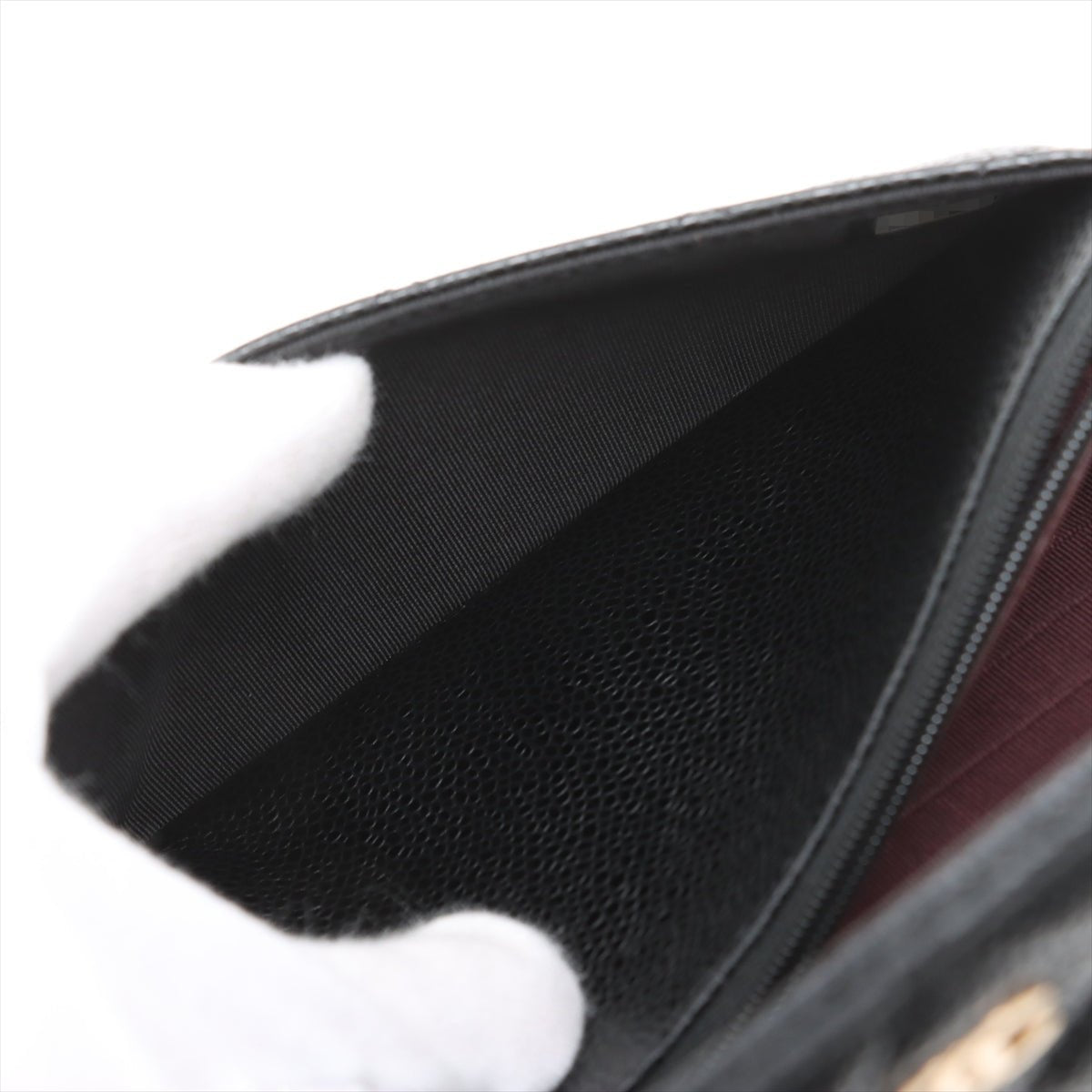 Second hand Chanel WOC Caviar Leather Quilted Flap Crossbody Black - Tabita Bags