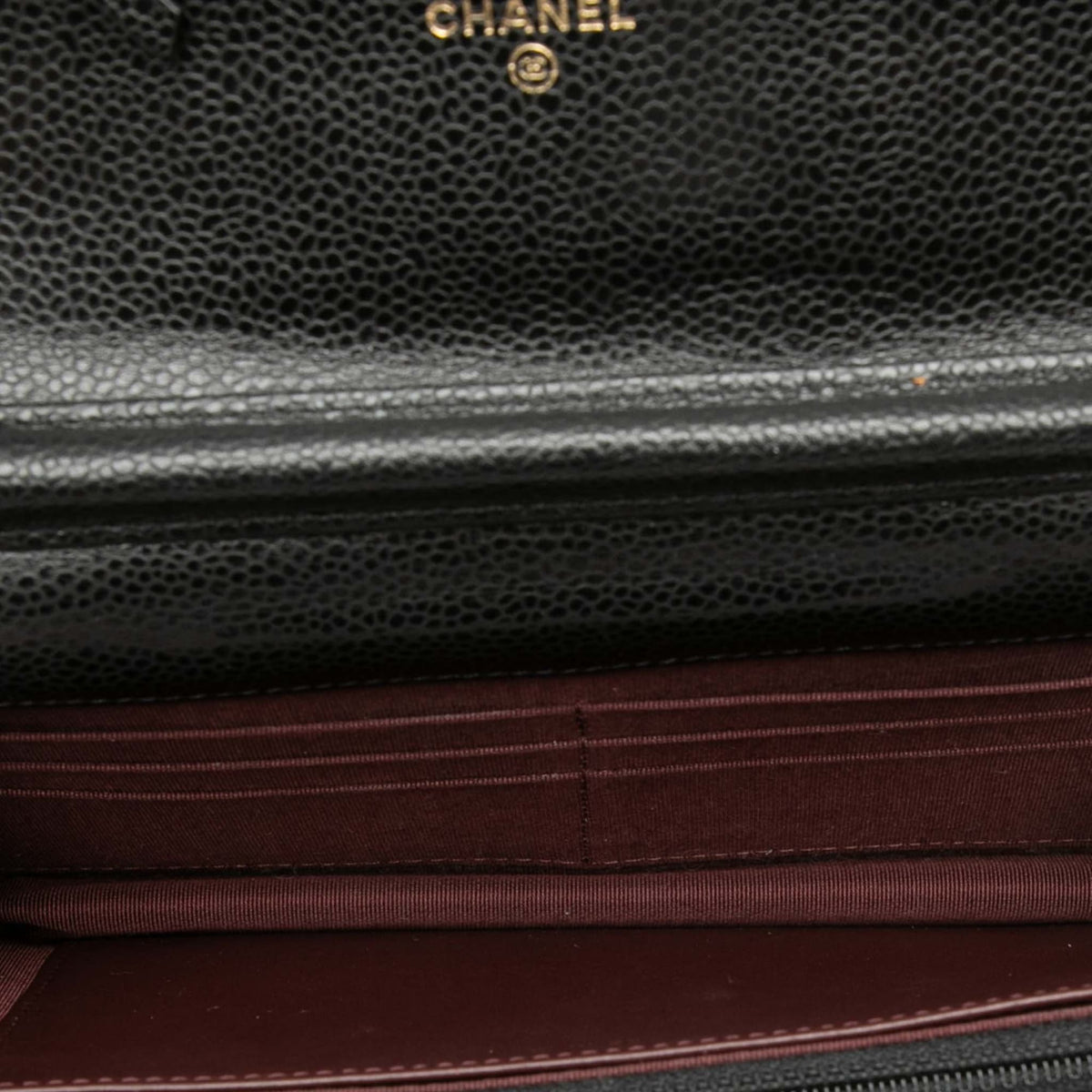 Second hand Chanel WOC Caviar Leather Quilted Flap Crossbody Black - Tabita Bags