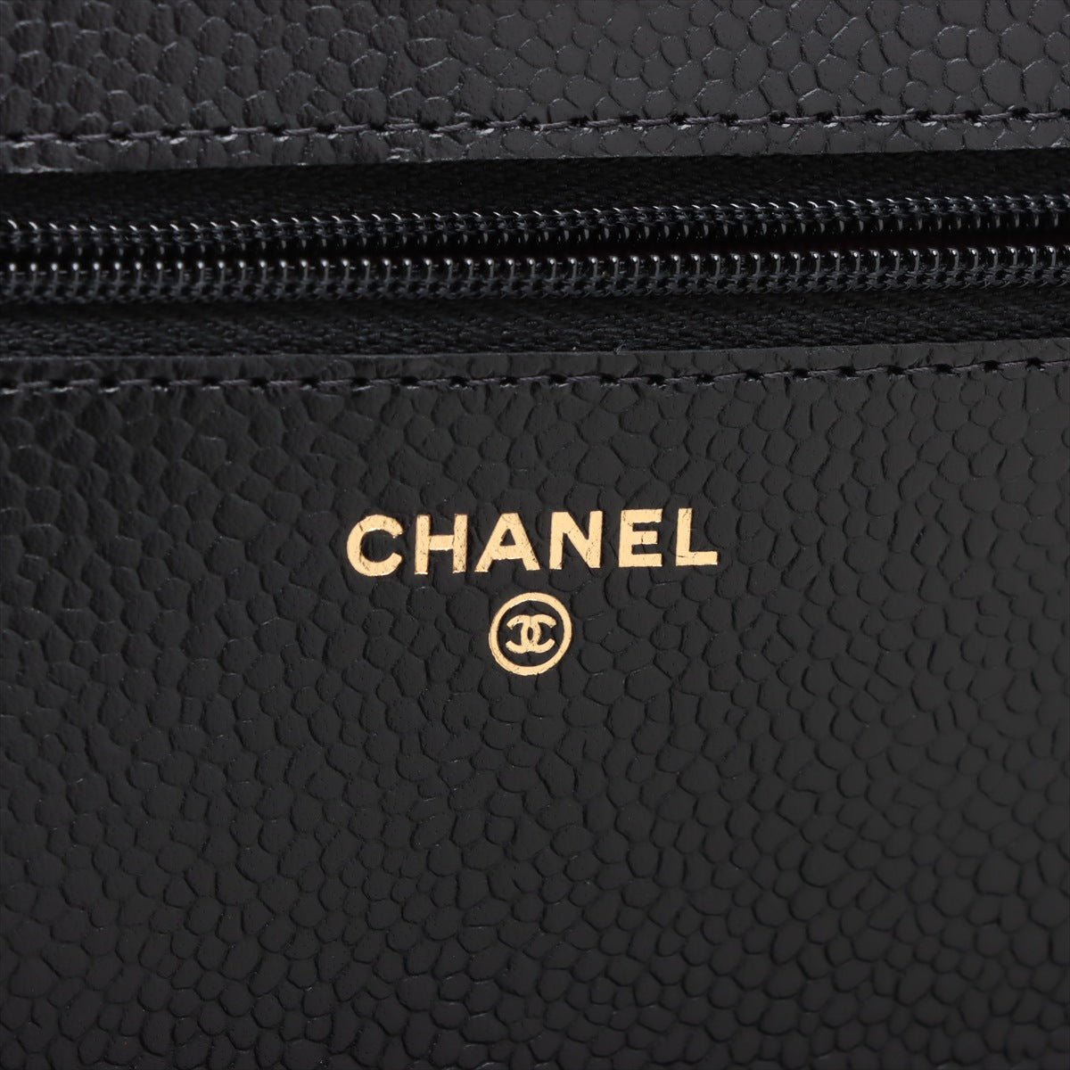 Second hand Chanel WOC Caviar Leather Quilted Flap Crossbody Black - Tabita Bags