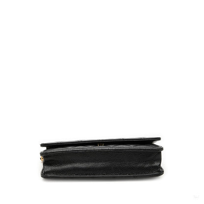 Second hand Chanel WOC Caviar Leather Quilted Flap Crossbody Black - Tabita Bags