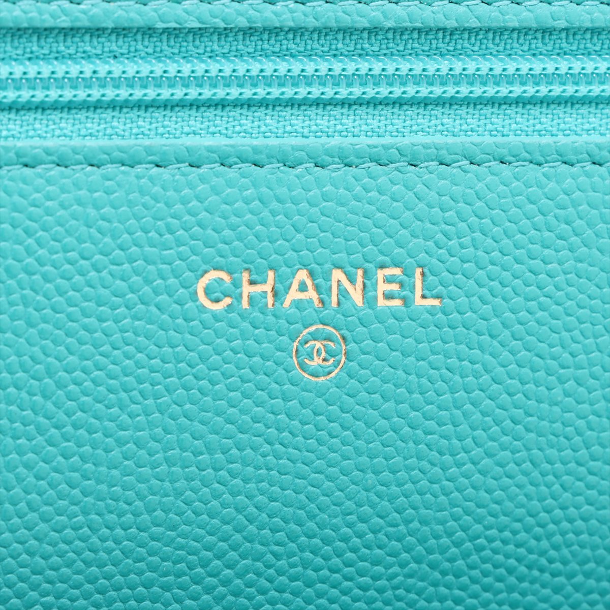 Second hand Chanel WOC Caviar Leather Quilted Flap Crossbody Green - Tabita Bags