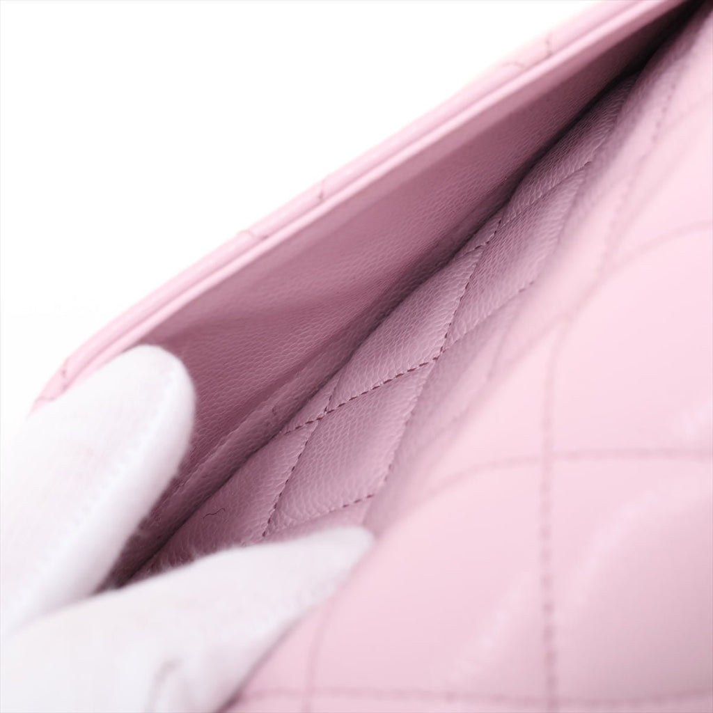 Second hand Chanel WOC Caviar Leather Quilted Flap Crossbody Pink - Tabita Bags