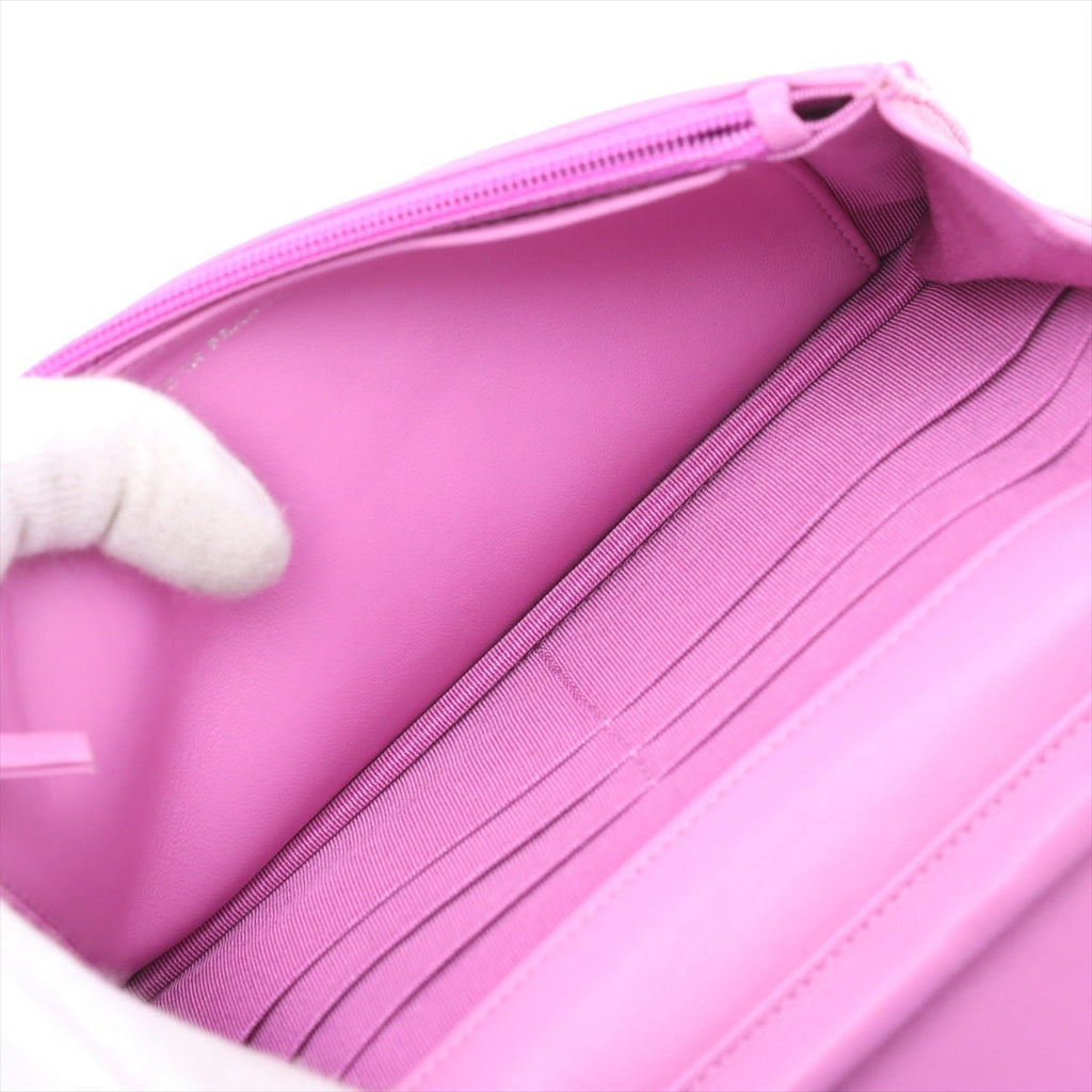 Second hand Chanel WOC Lambskin Leather Quilted Flap Crossbody Pink - Tabita Bags