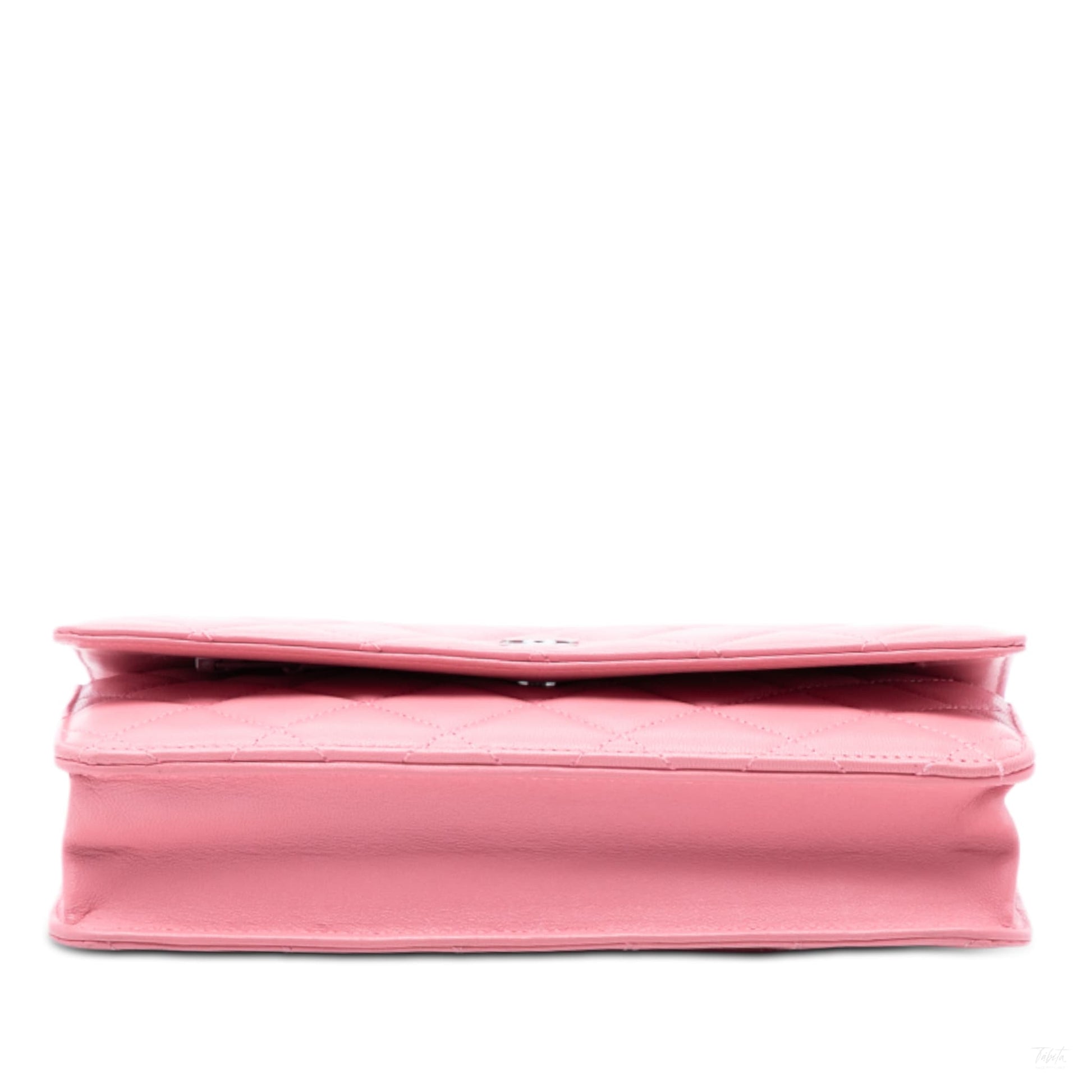 Second hand Chanel WOC Lambskin Leather Quilted Flap Crossbody Pink - Tabita Bags