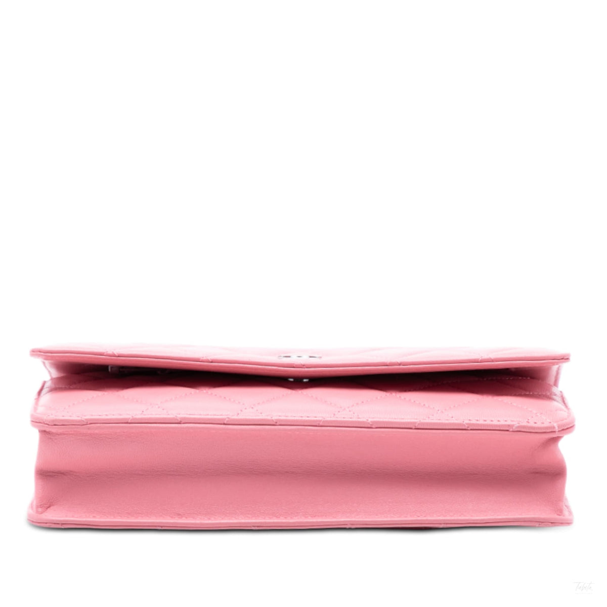 Second hand Chanel WOC Lambskin Leather Quilted Flap Crossbody Pink - Tabita Bags