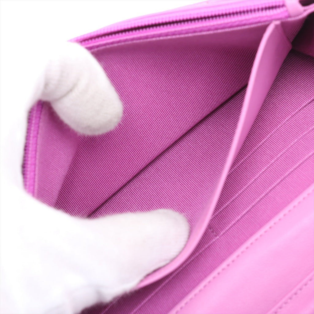 Second hand Chanel WOC Lambskin Leather Quilted Flap Crossbody Pink - Tabita Bags
