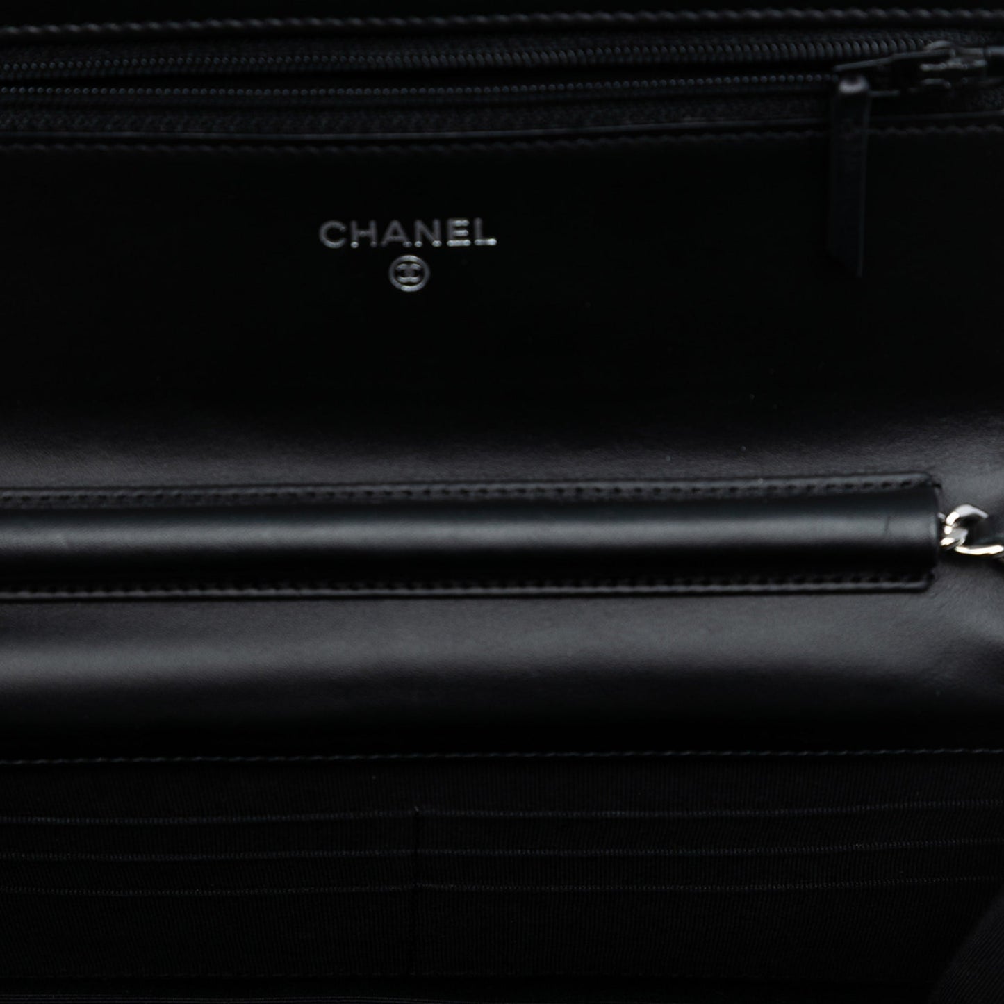 Second hand Chanel WOC Patent Leather Quilted Flap Crossbody Black - Tabita Bags