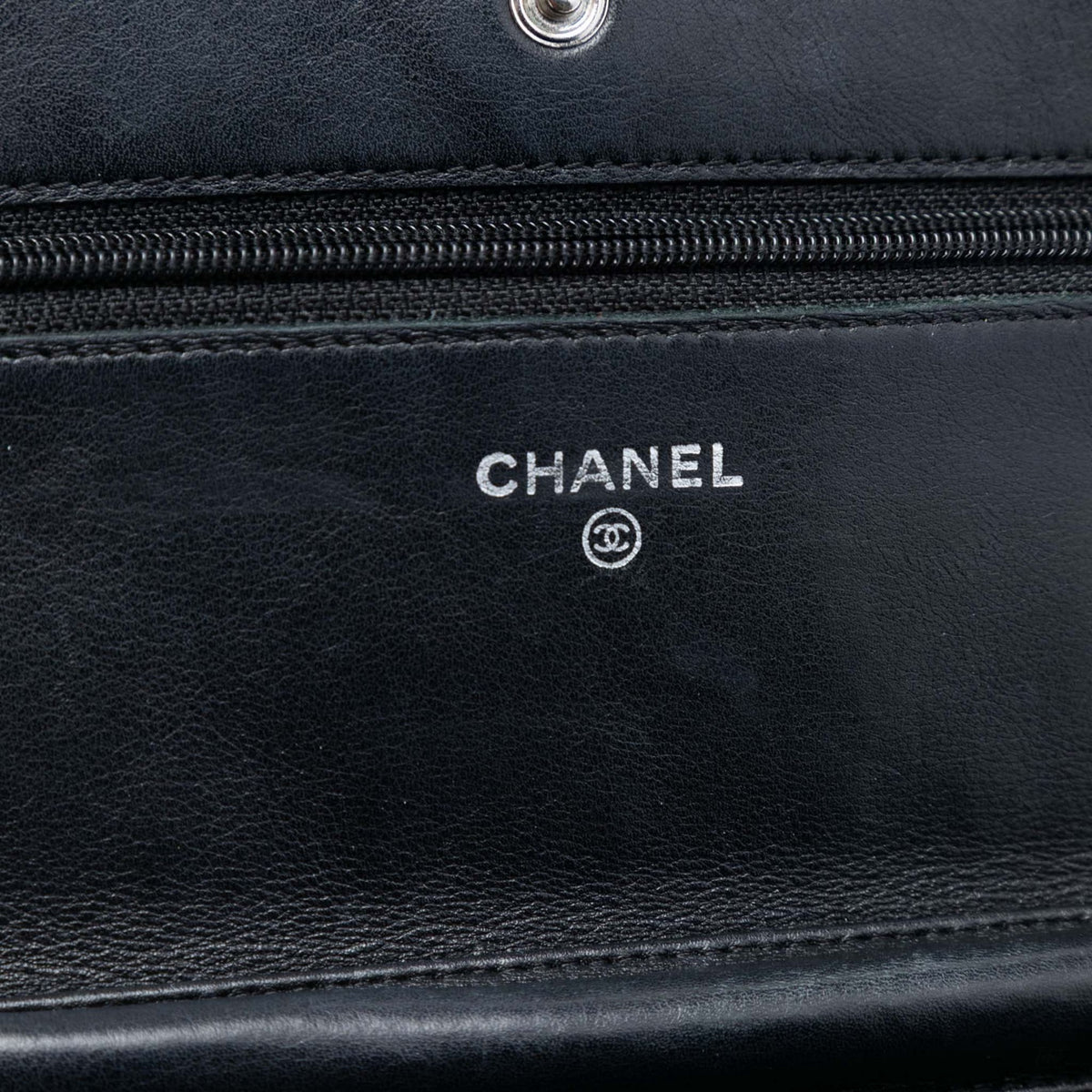 Second hand Chanel WOC Patent Leather Quilted Flap Crossbody Black - Tabita Bags
