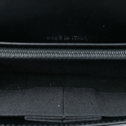 Second hand Chanel WOC Patent Leather Quilted Flap Crossbody Black - Tabita Bags