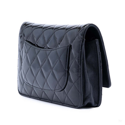 Second hand Chanel WOC Patent Leather Quilted Flap Crossbody Black - Tabita Bags
