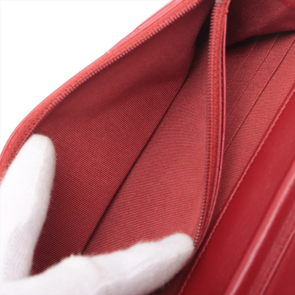 Second hand Chanel WOC Quilted Lambskin Leather 2 - Ways Flap Crossbody Raspberry Red - Tabita Bags