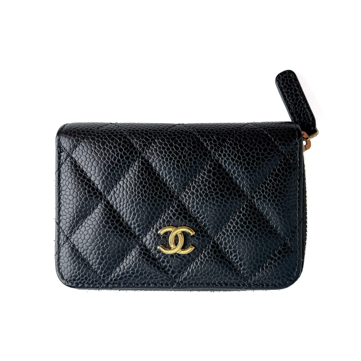 Second hand Chanel Zip Coin Purse Caviar Leather Black - Tabita Bags