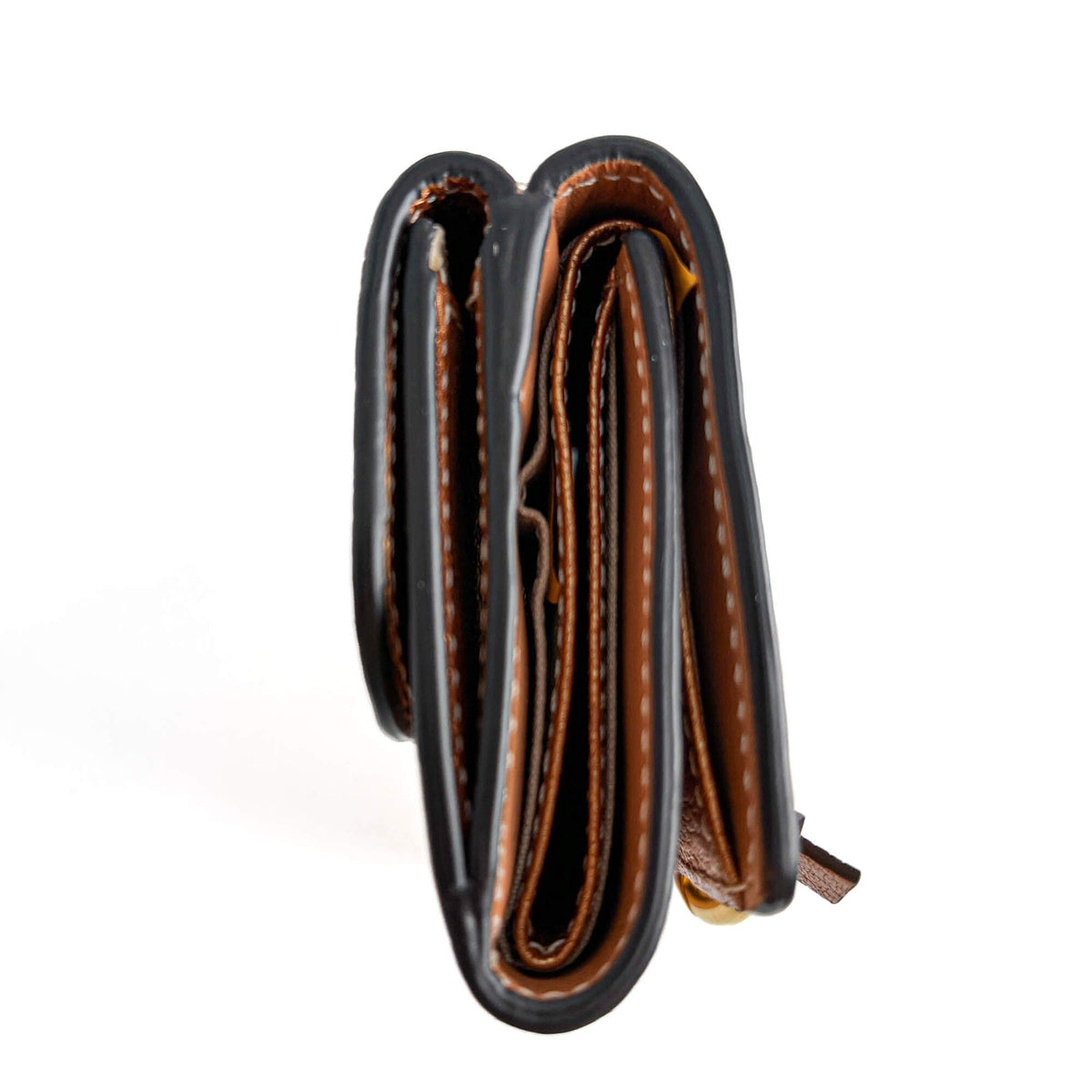 Second hand Chloé Alphabet Mini Leather Folding Wallet Metallic Rose - Tabita Bags