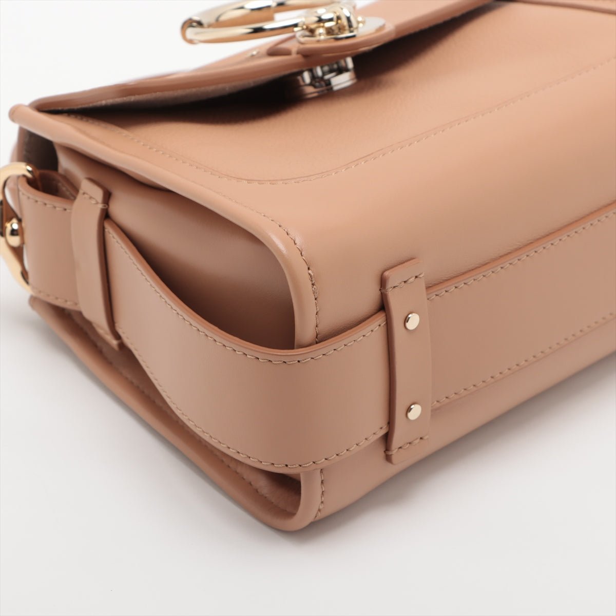 Second hand Chloé Tess Day Mini Calfskin Leather 3 - Ways Top - handle Bag Light Tan - Tabita Bags