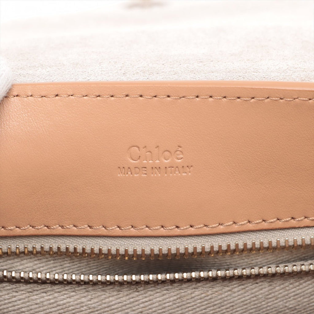 Second hand Chloé Tess Day Mini Calfskin Leather 3 - Ways Top - handle Bag Light Tan - Tabita Bags
