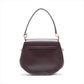 Second hand Chloé Tess Large Leather 3 - Ways Saddle Bag Burgundy - Tabita Bags