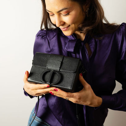 Second hand Dior 30 Montaigne Box Leather 3 - Ways Crossbody Black - Tabita Bags