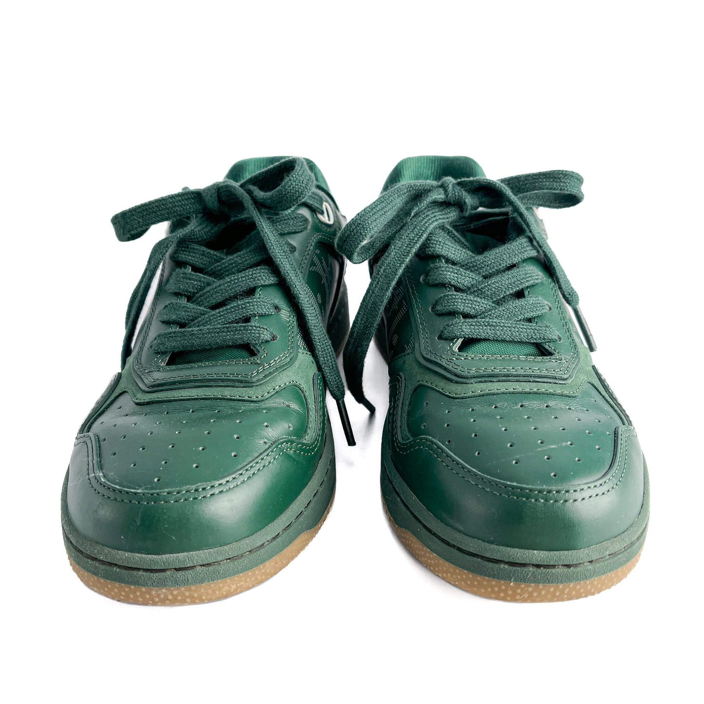Second hand Dior B27 Leather Oblique Sneakers 38 Green - Tabita Bags