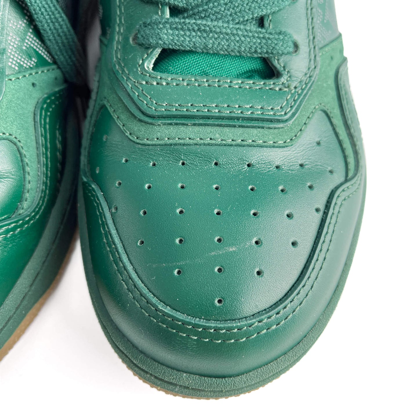 Second hand Dior B27 Leather Oblique Sneakers 38 Green - Tabita Bags