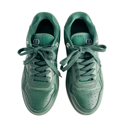 Second hand Dior B27 Leather Oblique Sneakers 38 Green - Tabita Bags