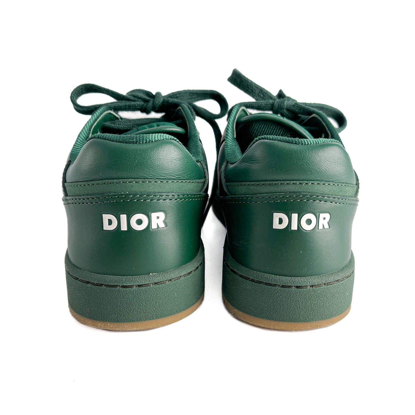 Second hand Dior B27 Leather Oblique Sneakers 38 Green - Tabita Bags