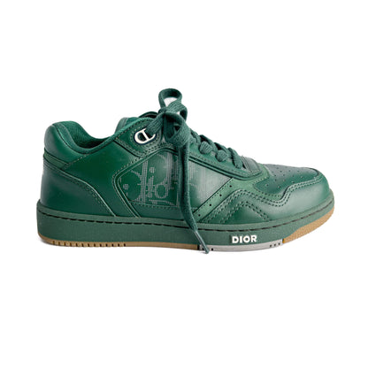 Second hand Dior B27 Leather Oblique Sneakers 38 Green - Tabita Bags