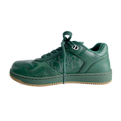 Second hand Dior B27 Leather Oblique Sneakers 38 Green - Tabita Bags