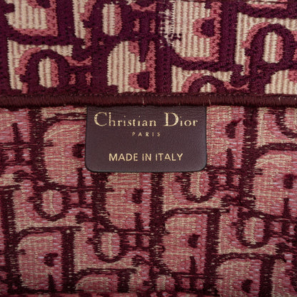 Second hand Dior Book Tote Large Canvas Embroidery Handbag Oblique Red - Tabita Bags