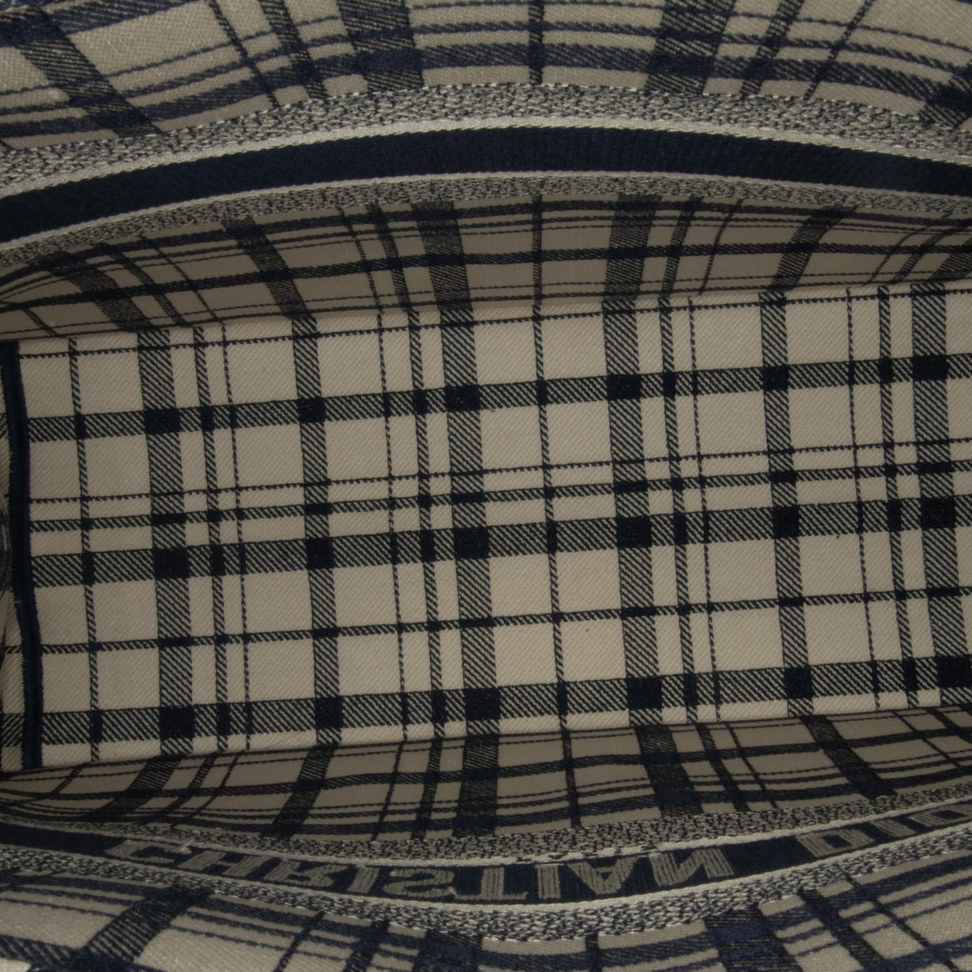 Second hand Dior Book Tote Large Embroidery Canvas Handbag Blue - Tabita Bags